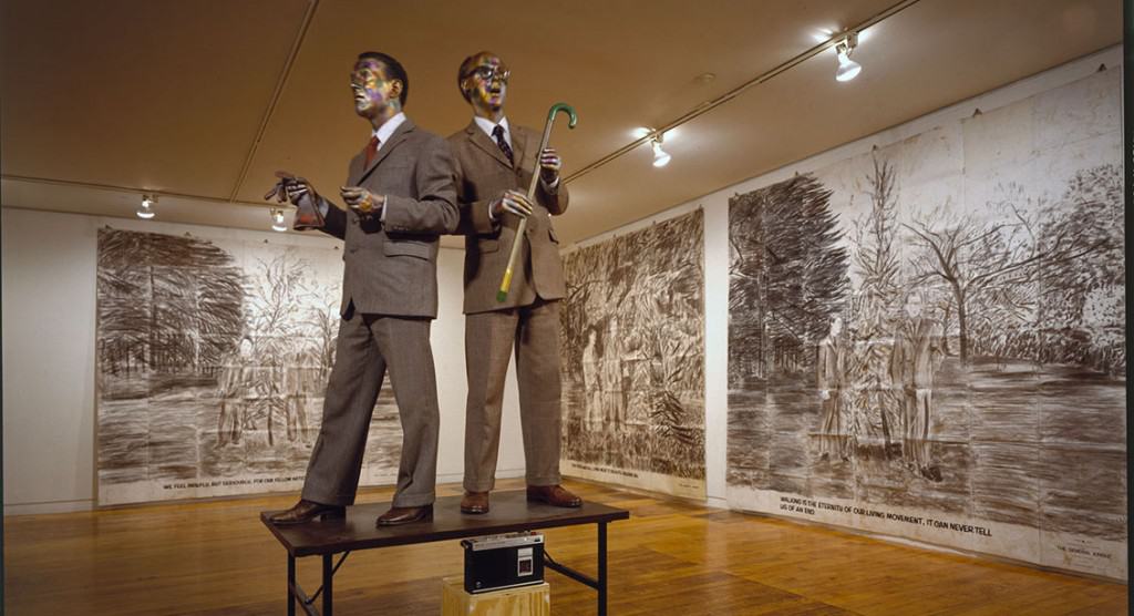 Gilbert & George, The Singing Sculpture, Sonnabend Gallery, New York, 1991 © 2017 Gilbert & George