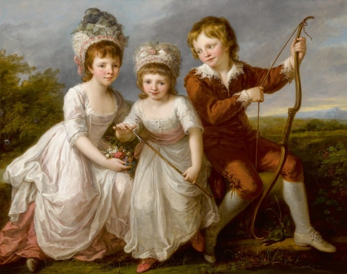 Lady Georgiana Spencer, Henrietta Spencer and George Viscount Althorp by Angelika Kauffmann